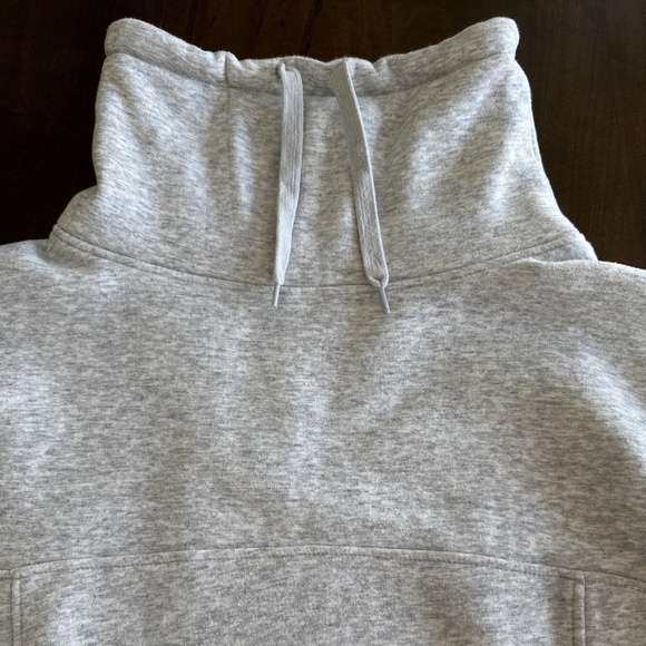UGG Gray Funnel Neck Pullover Sweatshirt Pockets Fleece Lined 3/4 Sleeve XS/S - Picture 2 of 13